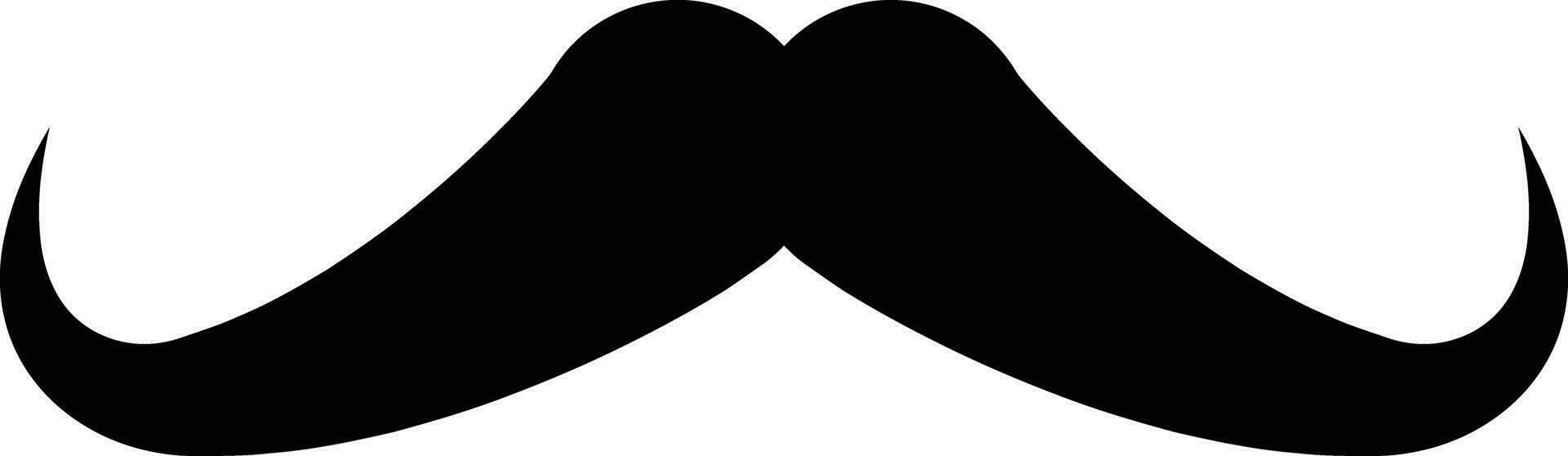 baffi. nero silhouette di adulto uomo baffi. simbolo di padre giorno. vettore illustrazione. baffi per uomini viso