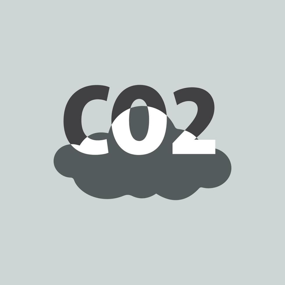 co2 emissione logo vettore