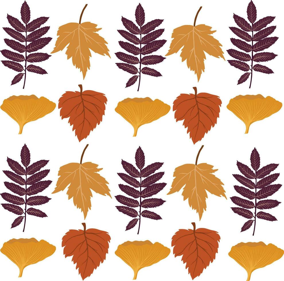 autunno le foglie modello. sfondo o struttura. vettore