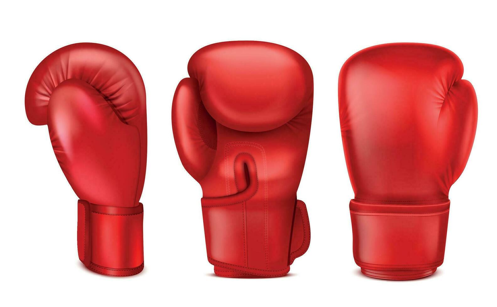 rosso guanti boxe impostato vettore