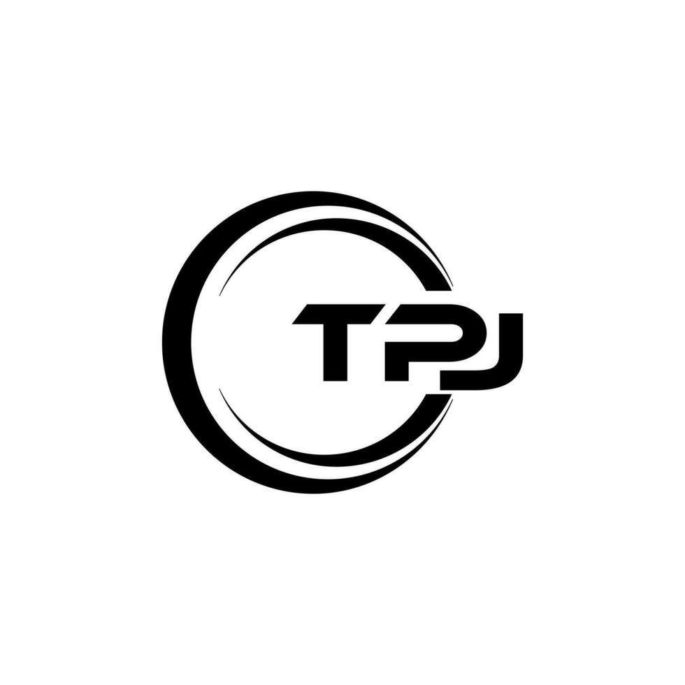 tpj lettera logo disegno, ispirazione per un' unico identità. moderno eleganza e creativo design. filigrana il tuo successo con il Impressionante Questo logo. vettore