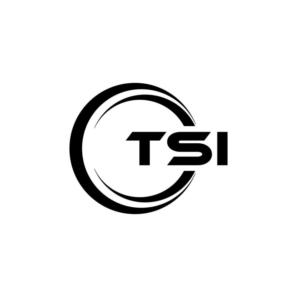 tsi lettera logo disegno, ispirazione per un' unico identità. moderno eleganza e creativo design. filigrana il tuo successo con il Impressionante Questo logo. vettore