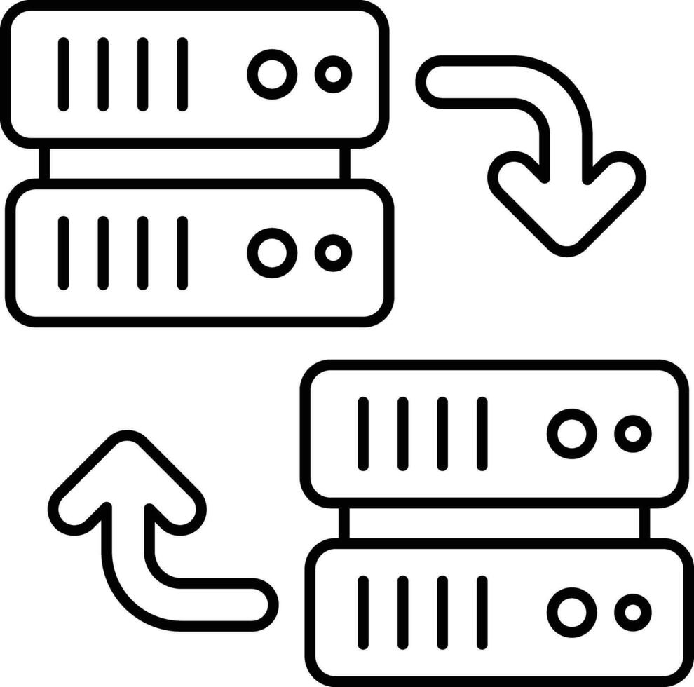 server trasferimento linea icona design stile vettore