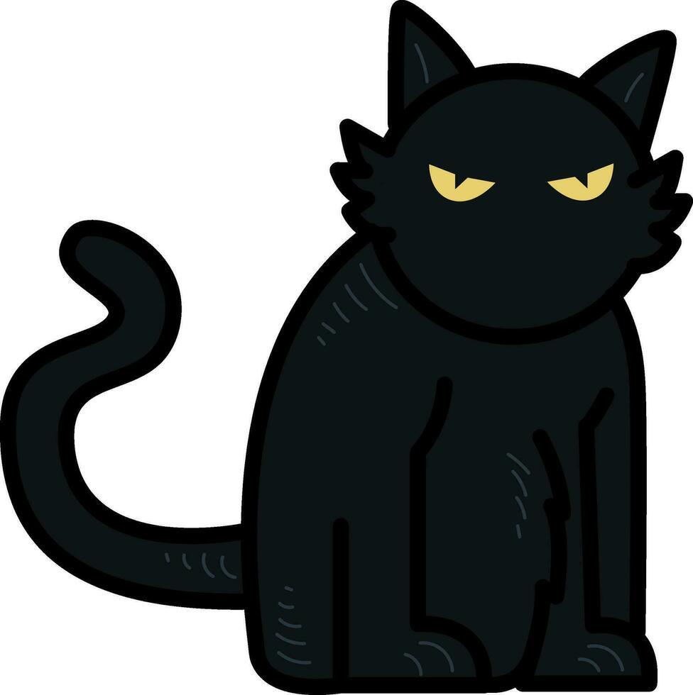 nero gatto Halloween illustrazione vettore