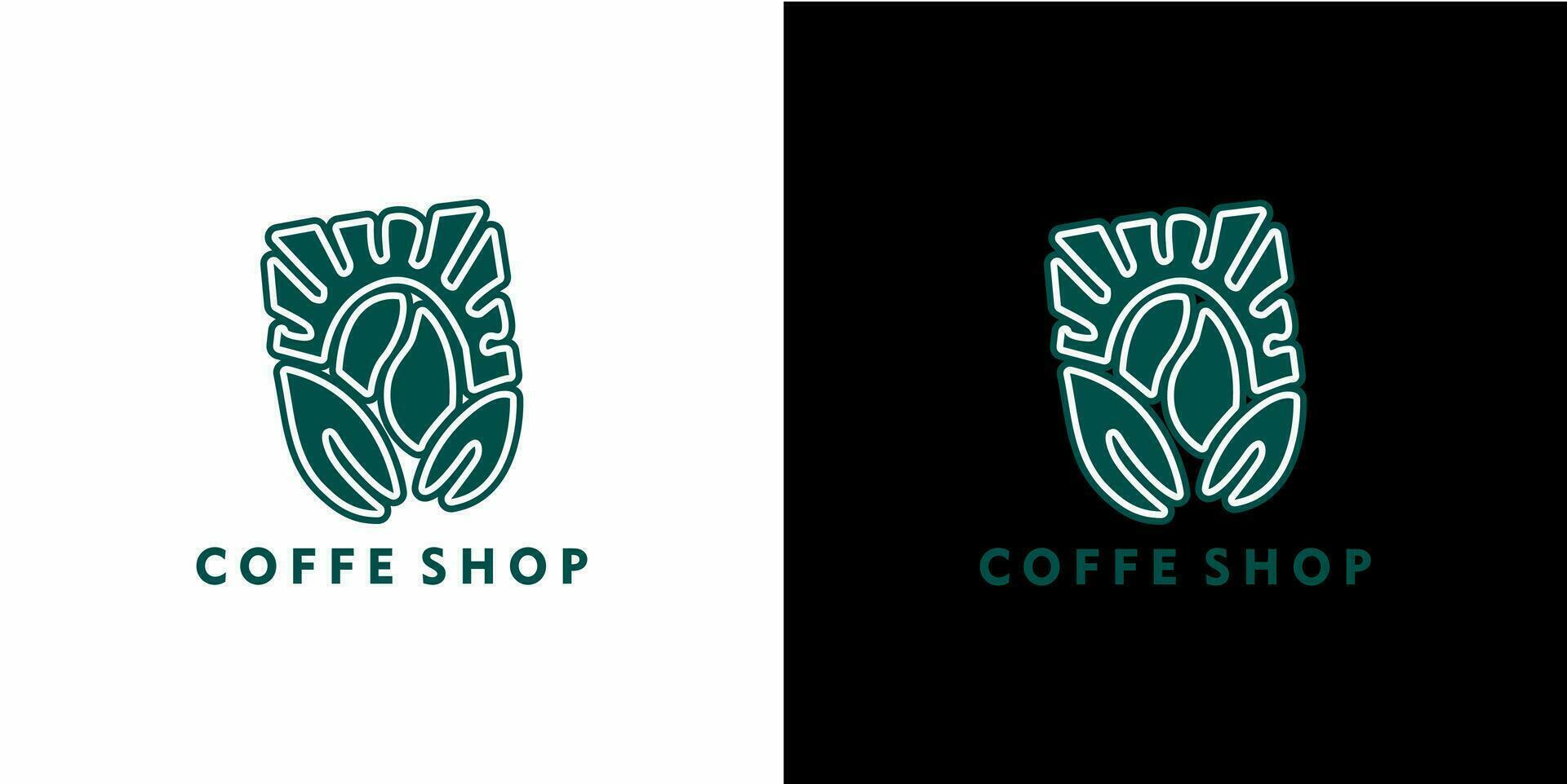 design del logo della caffetteria vettore