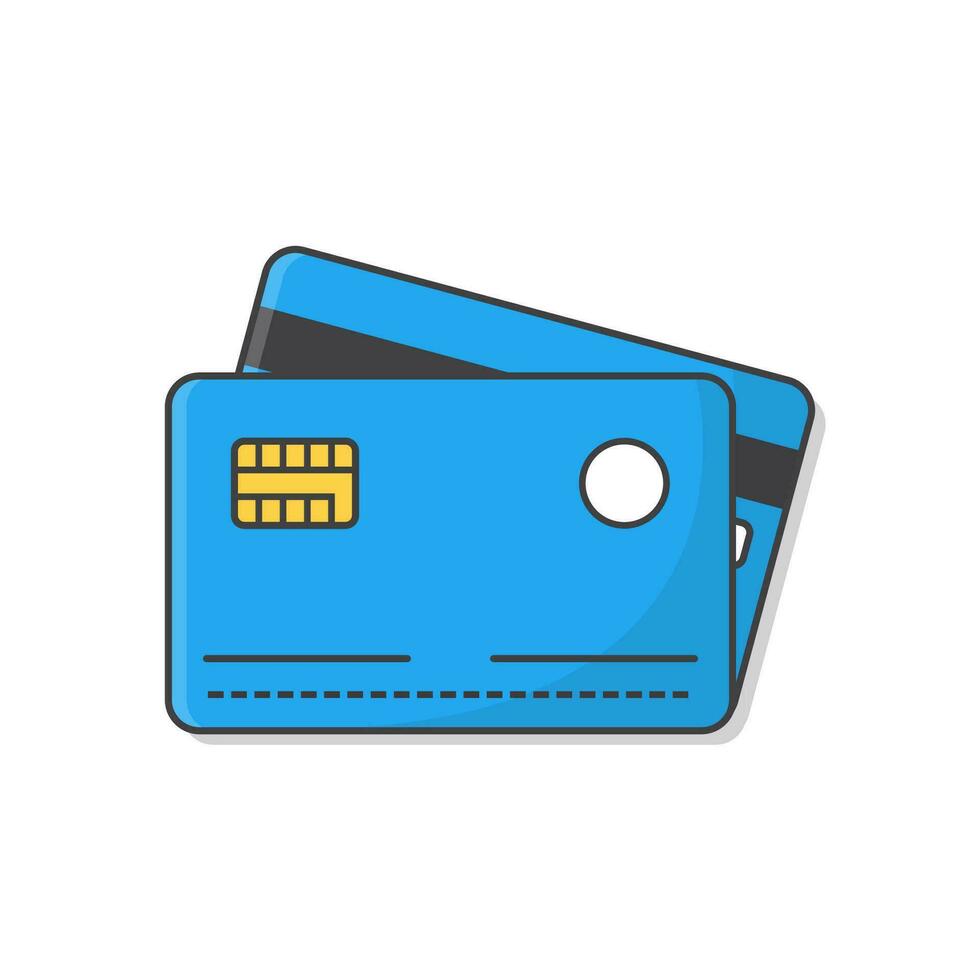 credito carte vettore icona illustrazione. pagamento metodo icona