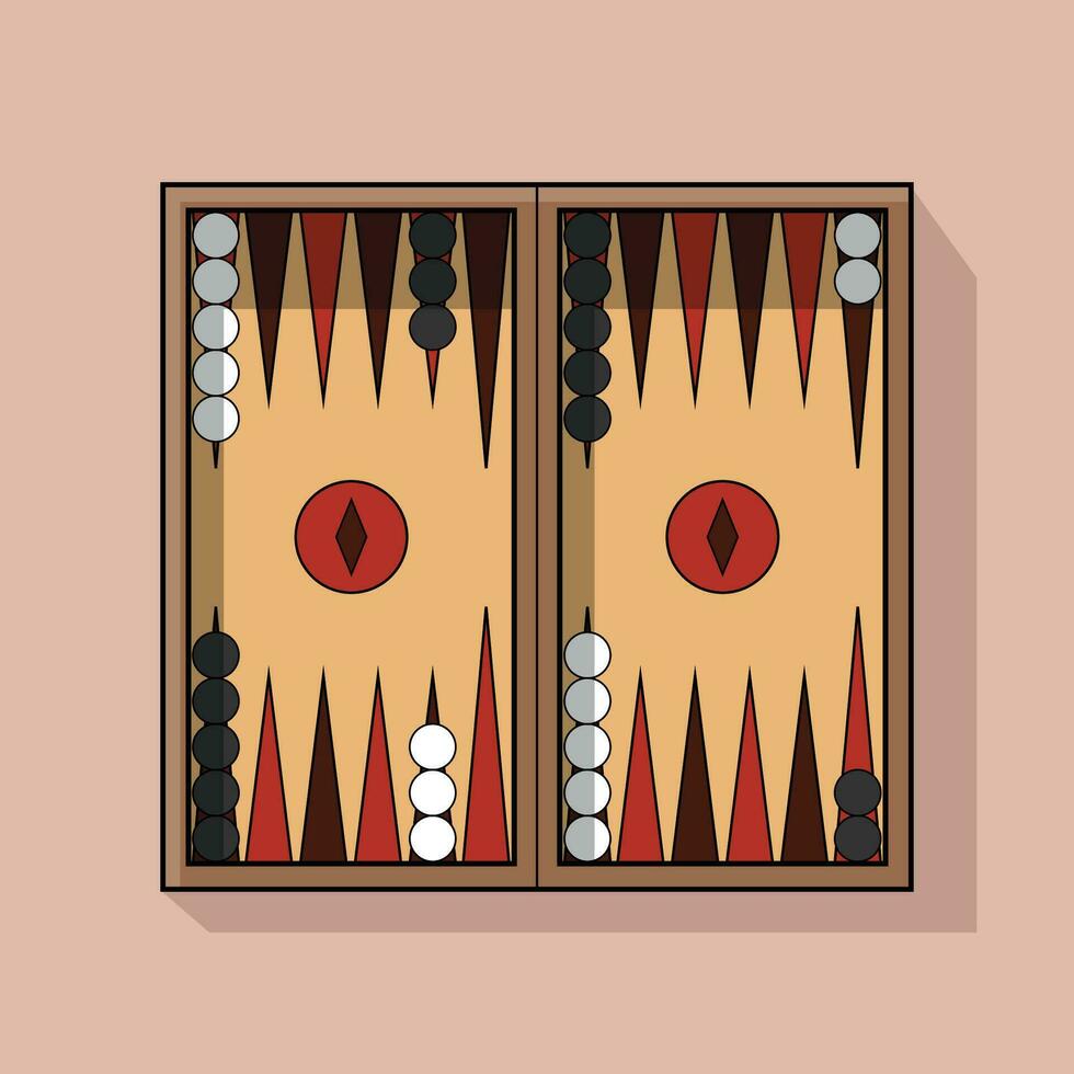 il illustrazione di backgammon gioco vettore