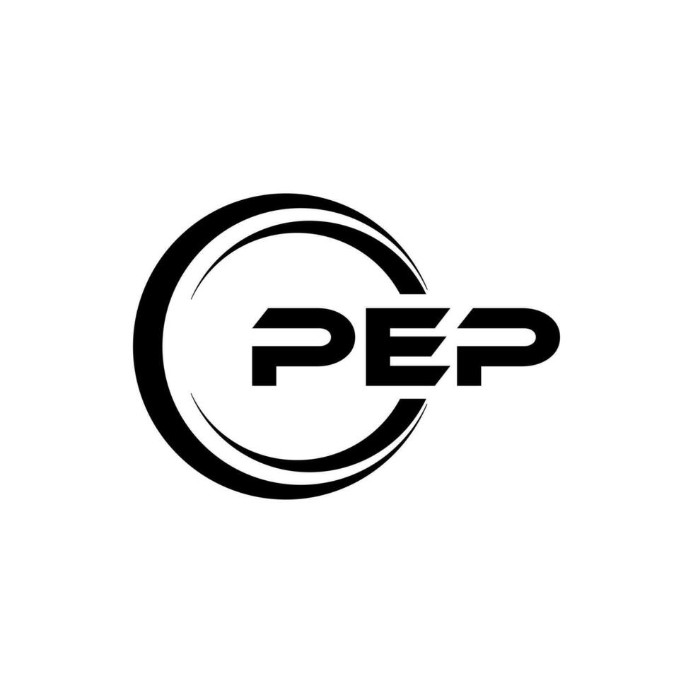 pep lettera logo disegno, ispirazione per un' unico identità. moderno eleganza e creativo design. filigrana il tuo successo con il Impressionante Questo logo. vettore