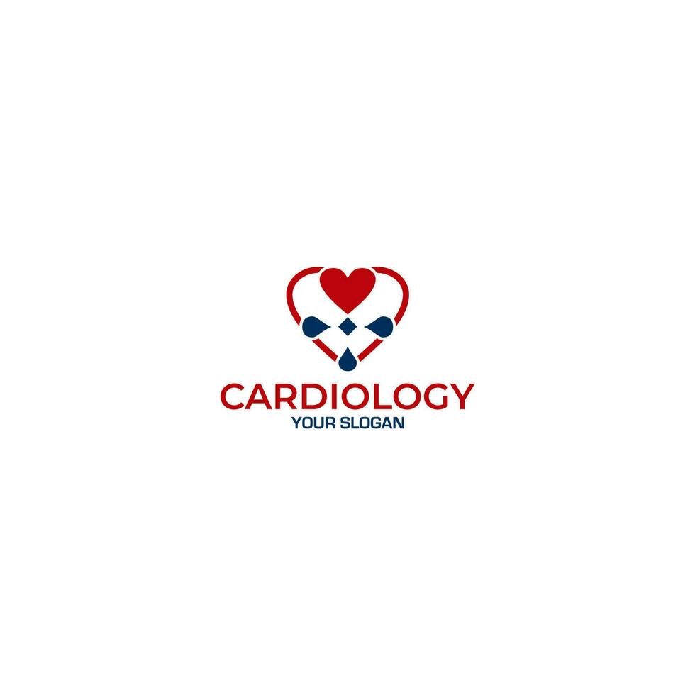 cardiovascolare clinica logo design vettore