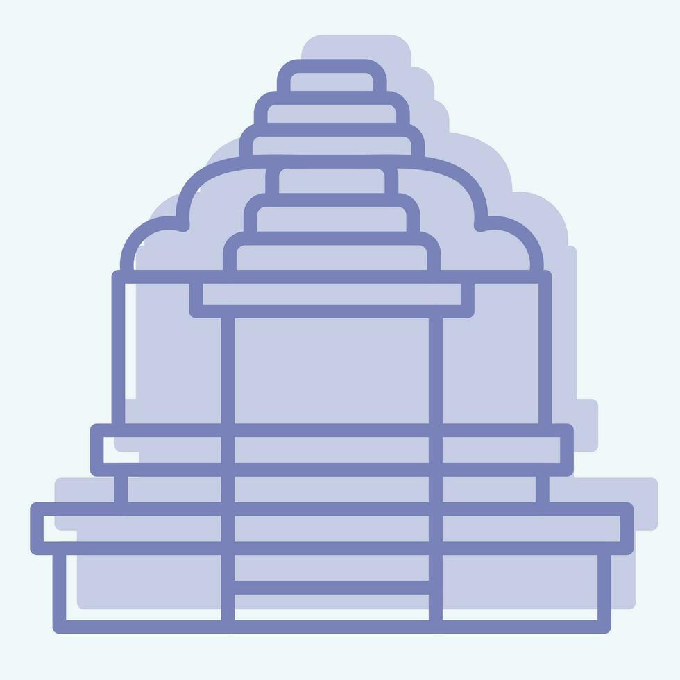 icona religione indù. relazionato per Cambogia simbolo. Due tono stile. semplice design modificabile. semplice illustrazione vettore
