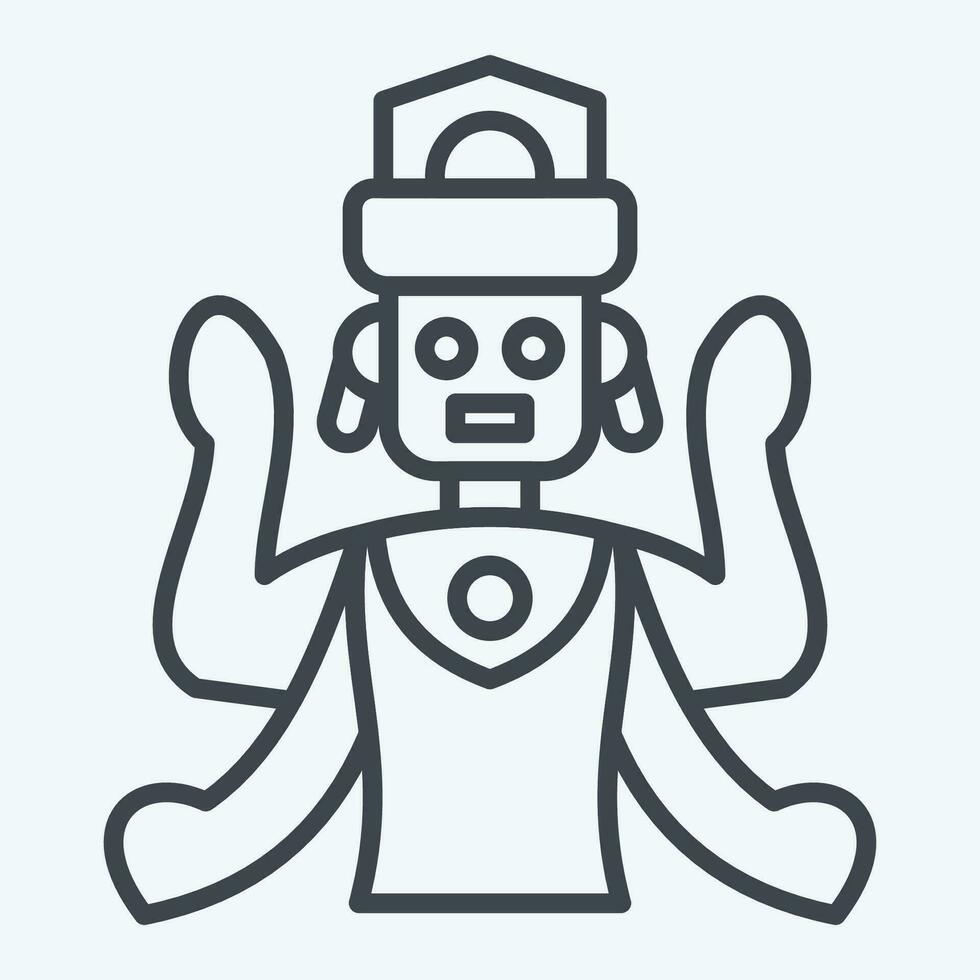icona vishnu statue. relazionato per Cambogia simbolo. linea stile. semplice design modificabile. semplice illustrazione vettore
