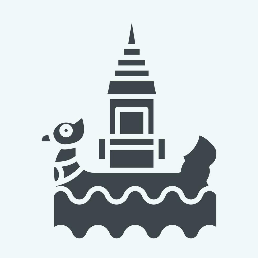 icona bon om touk. relazionato per Cambogia simbolo. glifo stile. semplice design modificabile. semplice illustrazione vettore