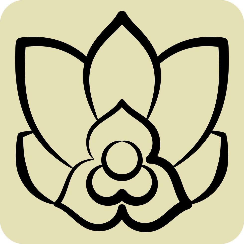 icona rumdul. relazionato per Cambogia simbolo. mano disegnato stile. semplice design modificabile. semplice illustrazione vettore