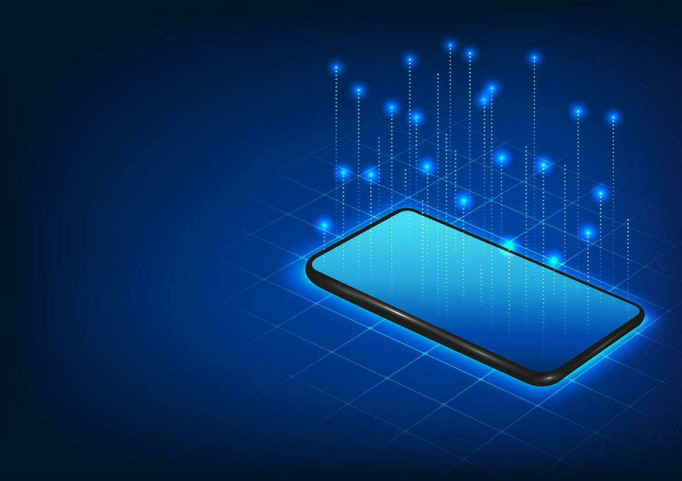 smartphone tecnologia nel davanti di il mobile schermo Là siamo Linee quello siamo impilati su superiore di ogni Altro. si riferisce per smartphone tecnologia quello trasmette dati attraverso un' alta velocità Internet Rete vettore