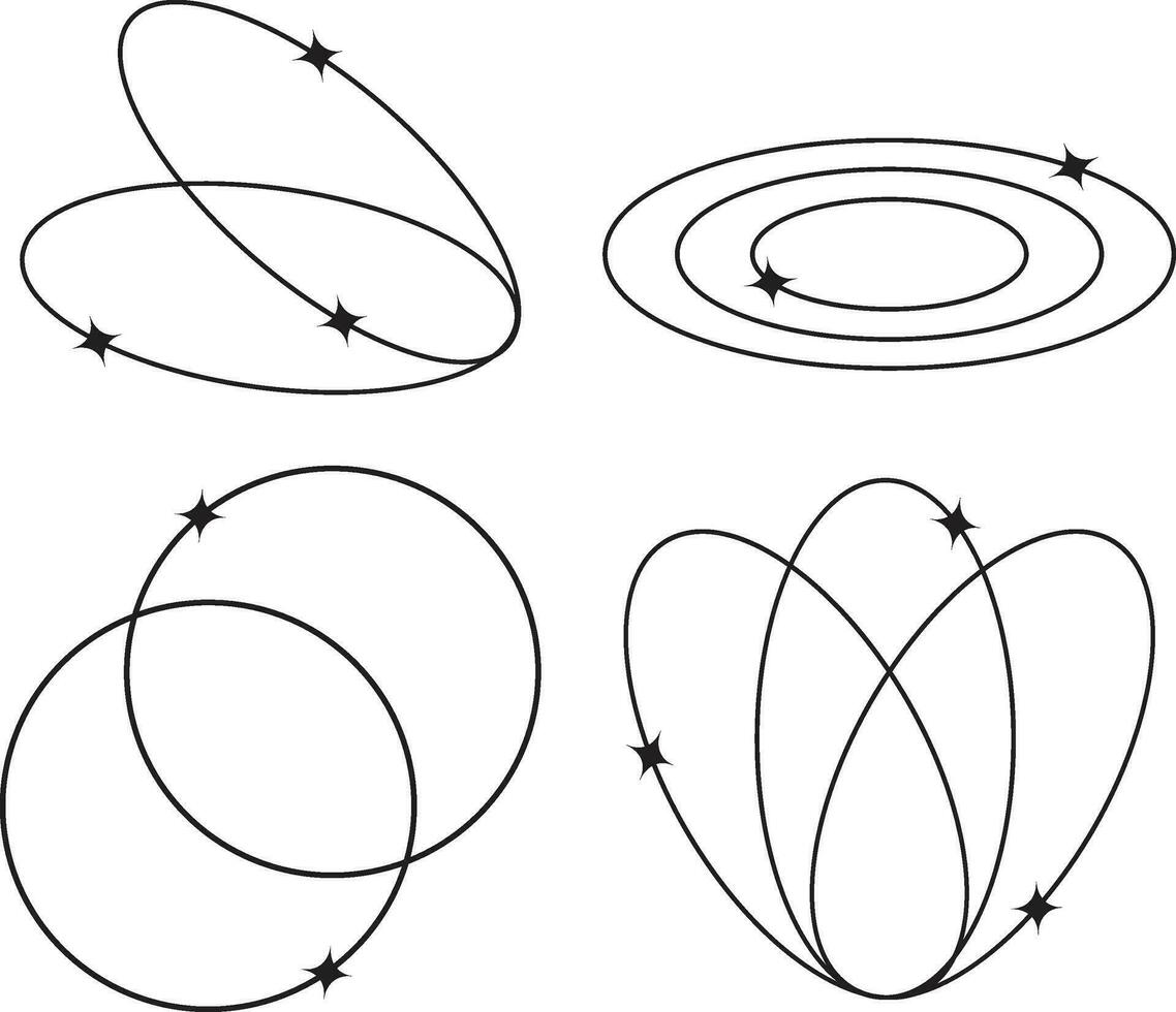 estetico linea arte impostare. di base design. isolato su bianca sfondo vettore