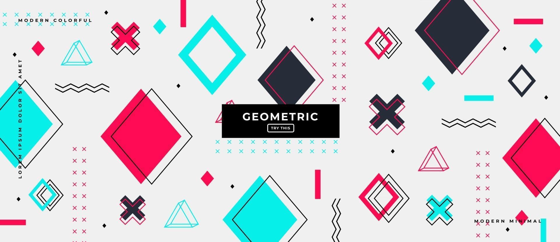 sfondo geometrico di progettazione grafica in stile memphis. vettore