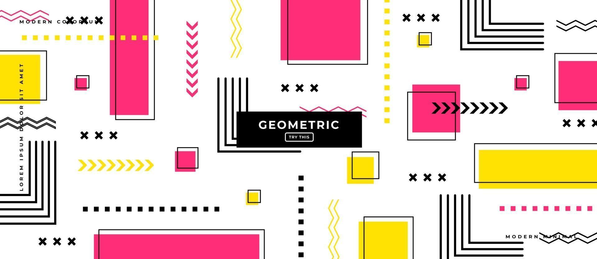 sfondo di forme geometriche design piatto in stile memphis. vettore