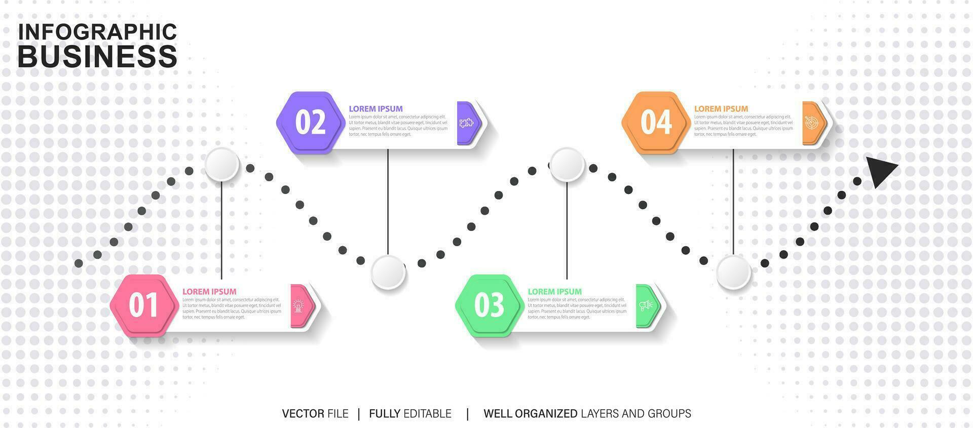 vettore astratto elemento sequenza temporale infografica.