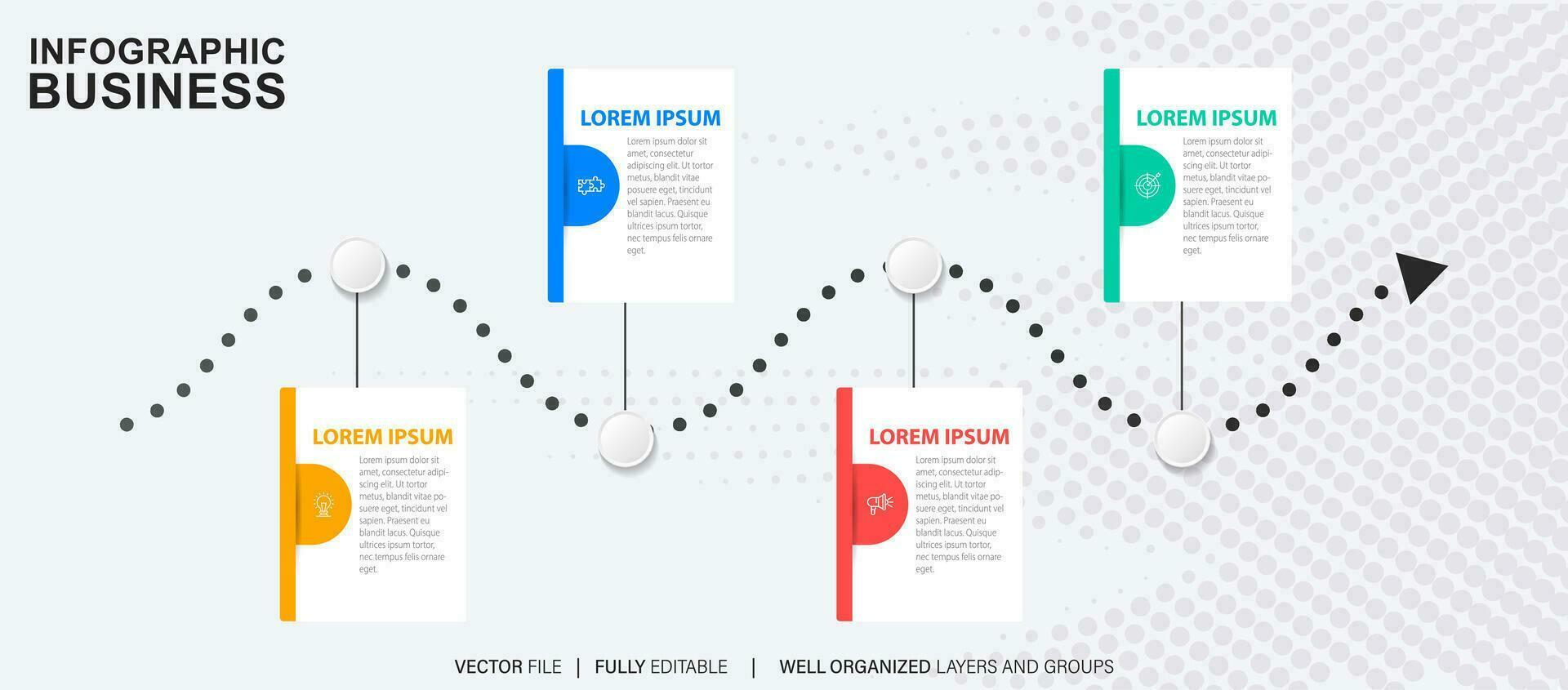 vettore astratto elemento sequenza temporale infografica.