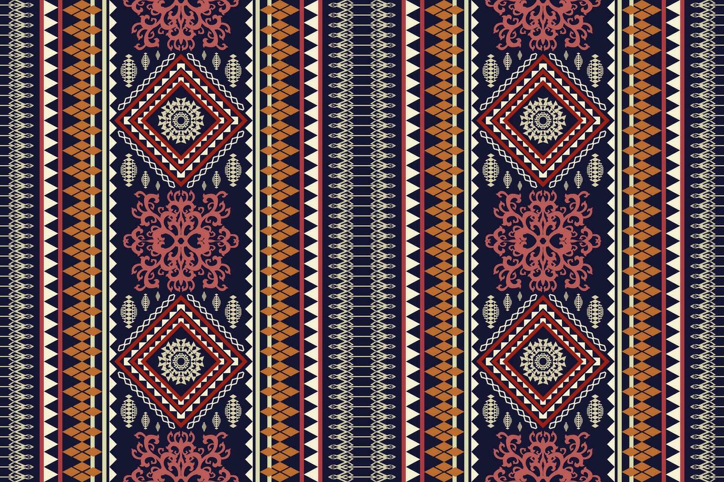 geometrico etnico azteco ricamo stile.figura ikat orientale tradizionale arte modello.disegno per etnico sfondo,carta da parati,moda,abbigliamento,avvolgimento,tessuto,elemento,pareo,grafica,vettore illustrazione. vettore