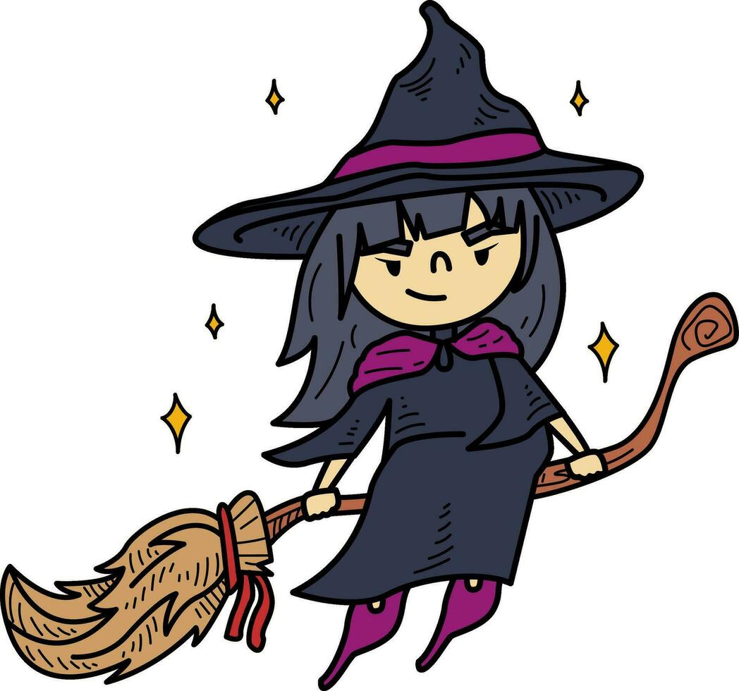 malvagio strega Halloween illustrazione vettore