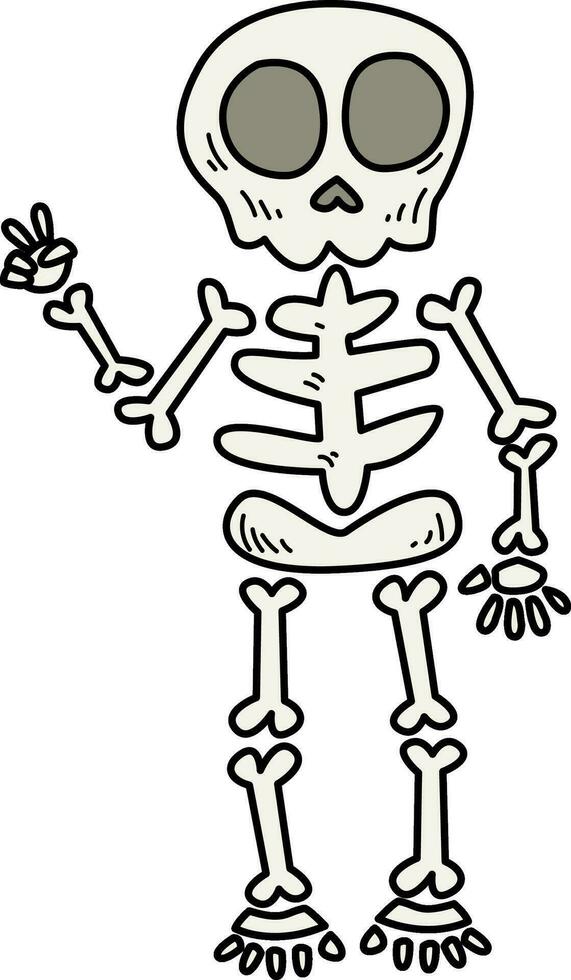 scheletro ossatura Halloween illustrazione vettore