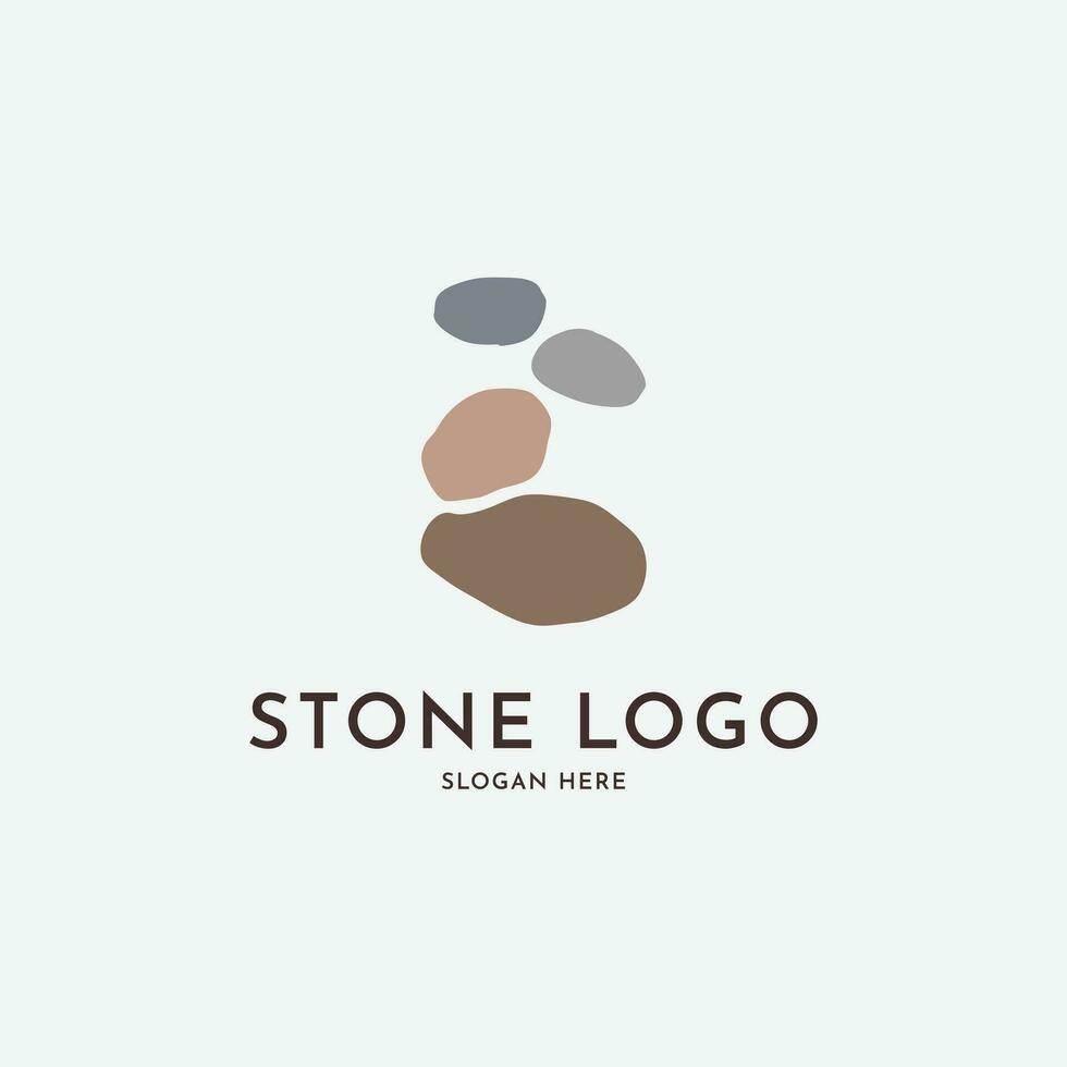 pietra logo design creativo idea vettore