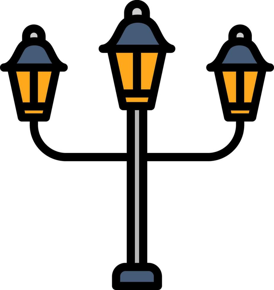 strada lampada vettore icona design