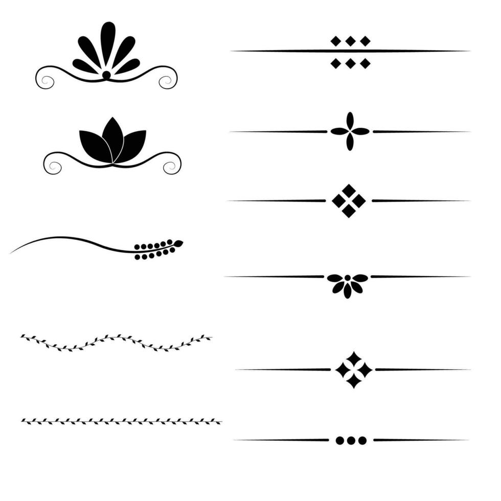 collezione di testo divisori o testo separatore vettore