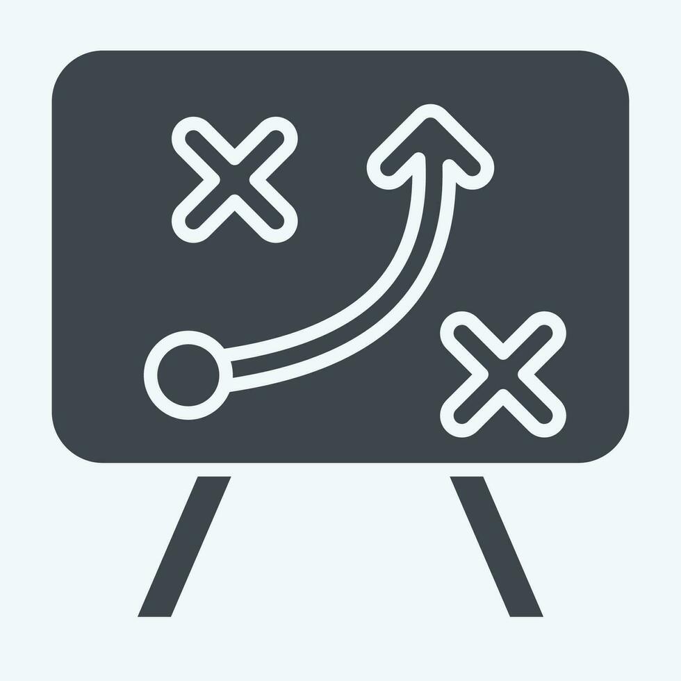 icona strategia. relazionato per attività commerciale analisi simbolo. glifo stile. semplice design modificabile. semplice illustrazione vettore