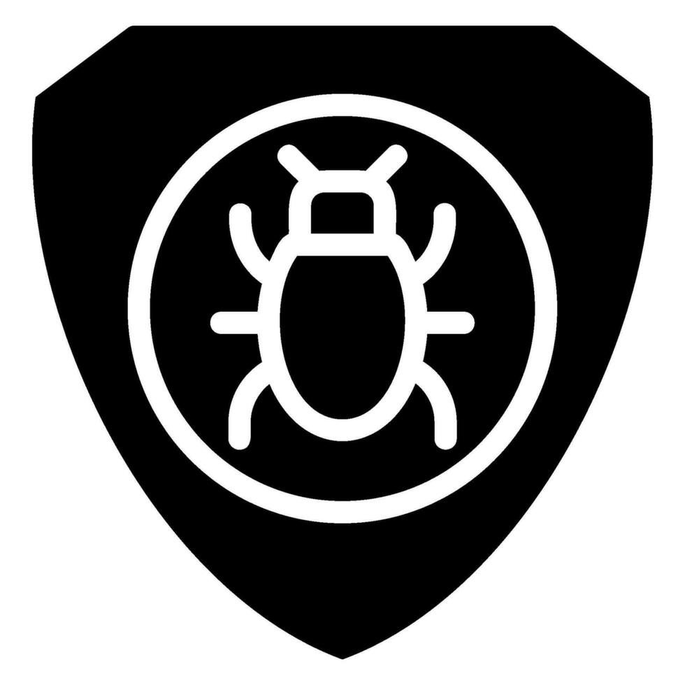 icona del glifo antivirus vettore