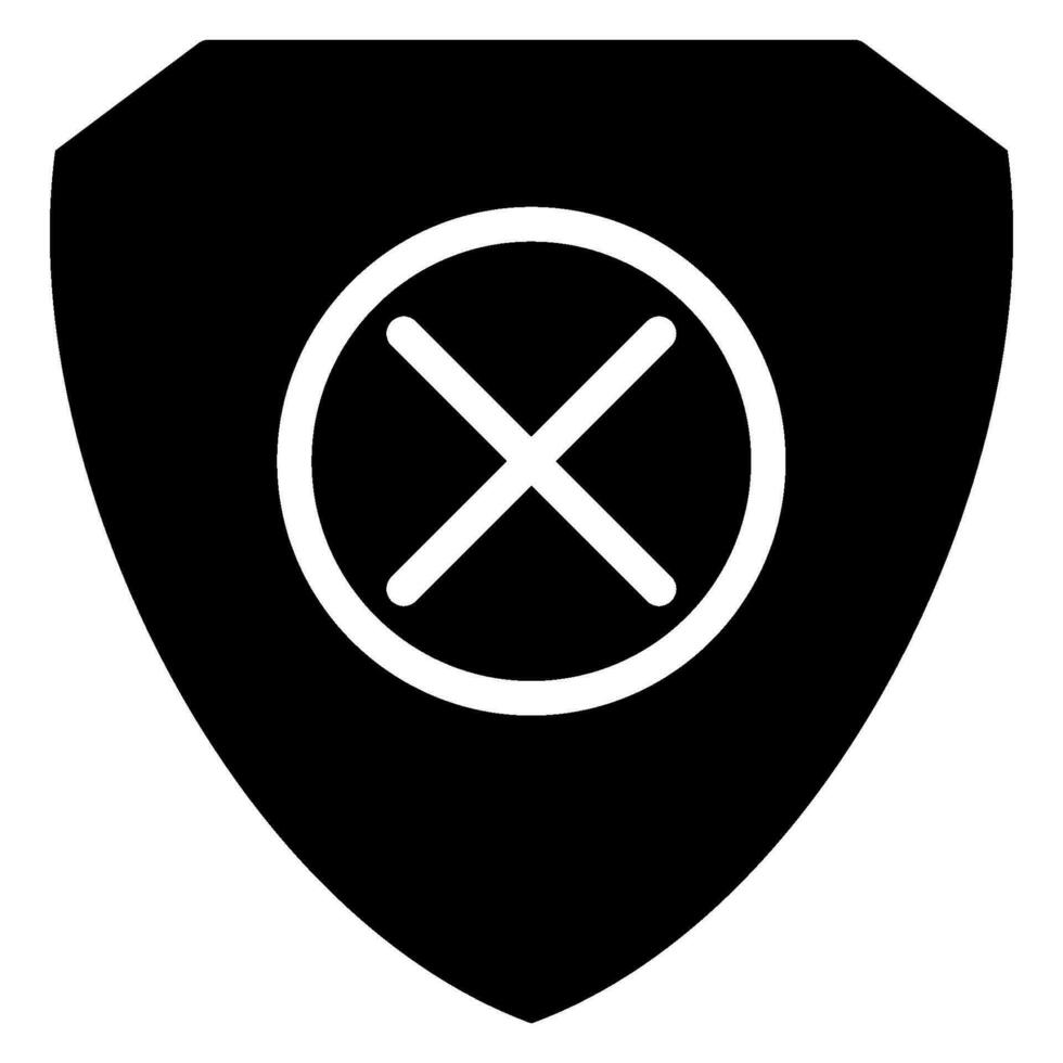 icona del glifo non protetto vettore