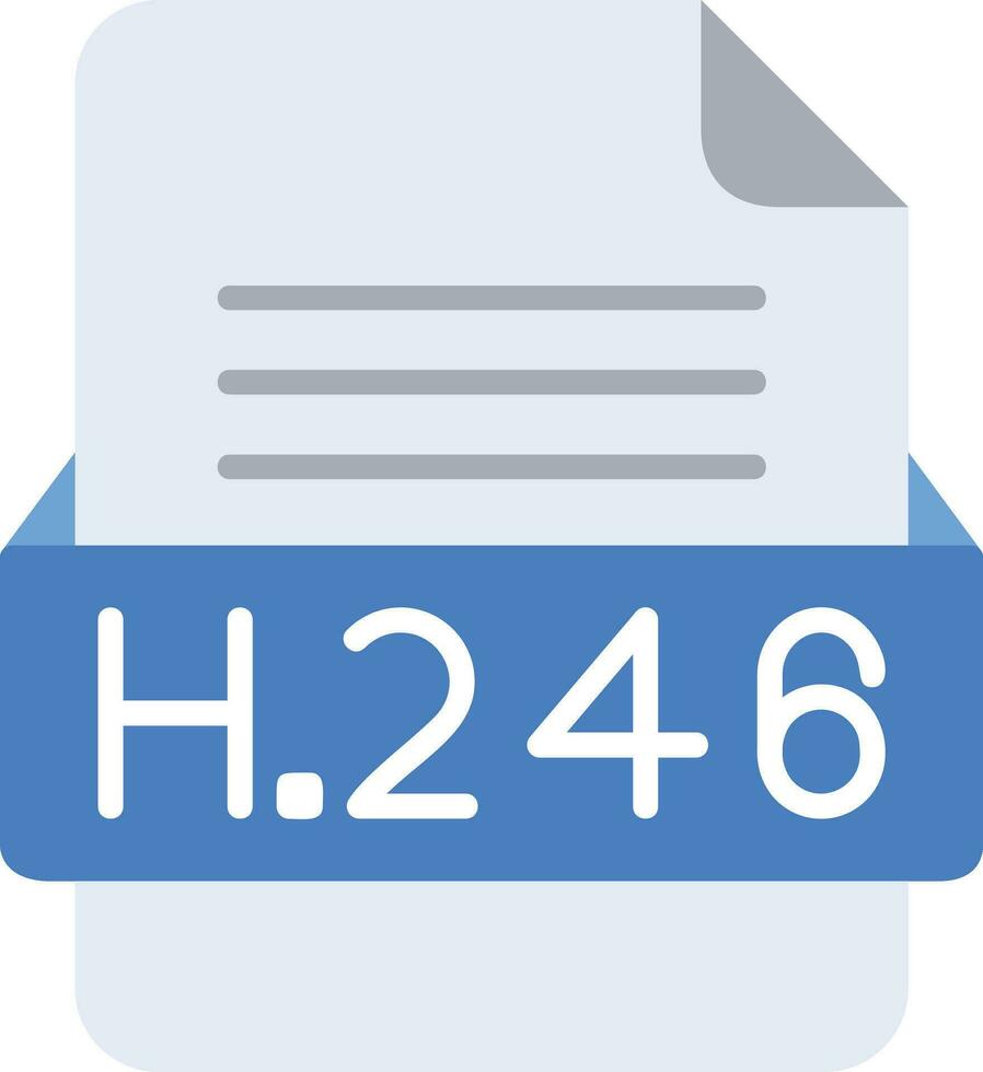 h.264 file formato linea icona vettore