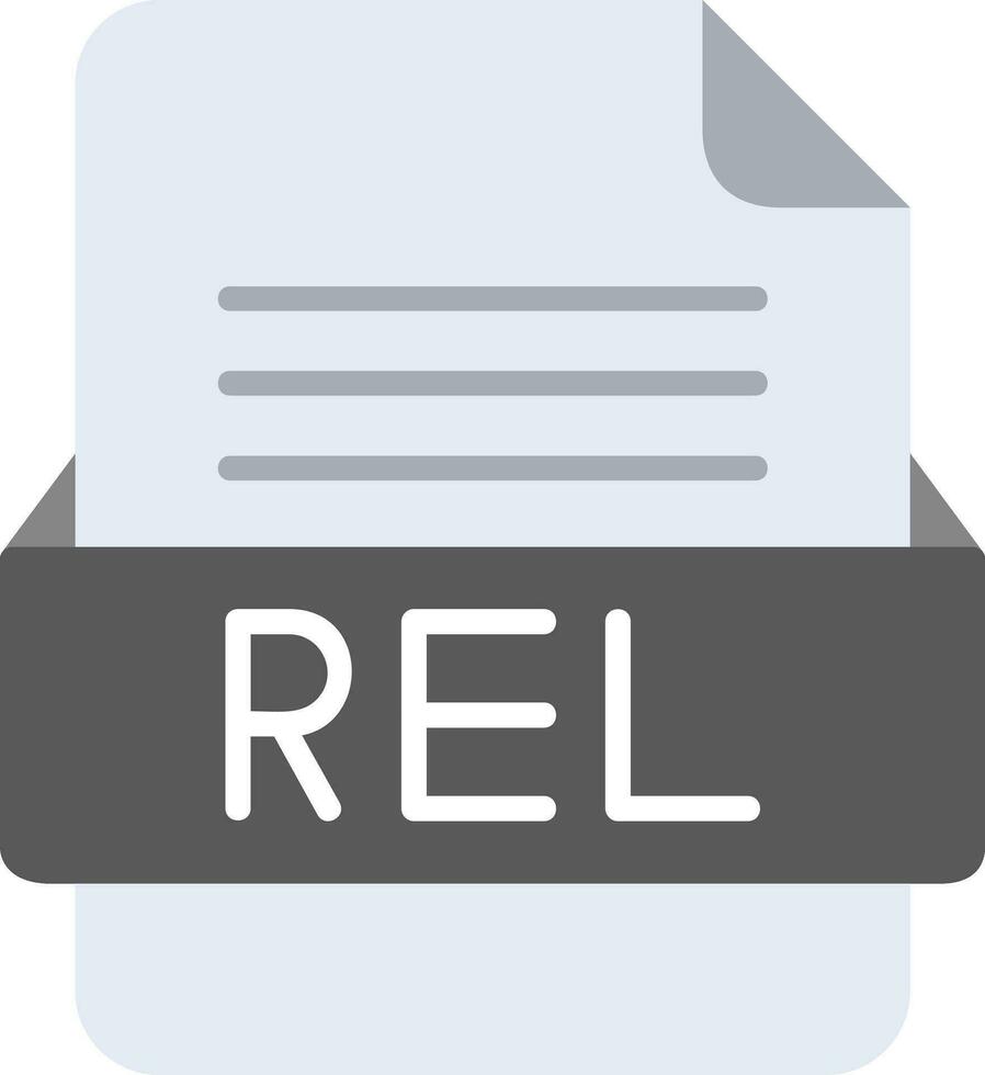 rel file formato linea icona vettore