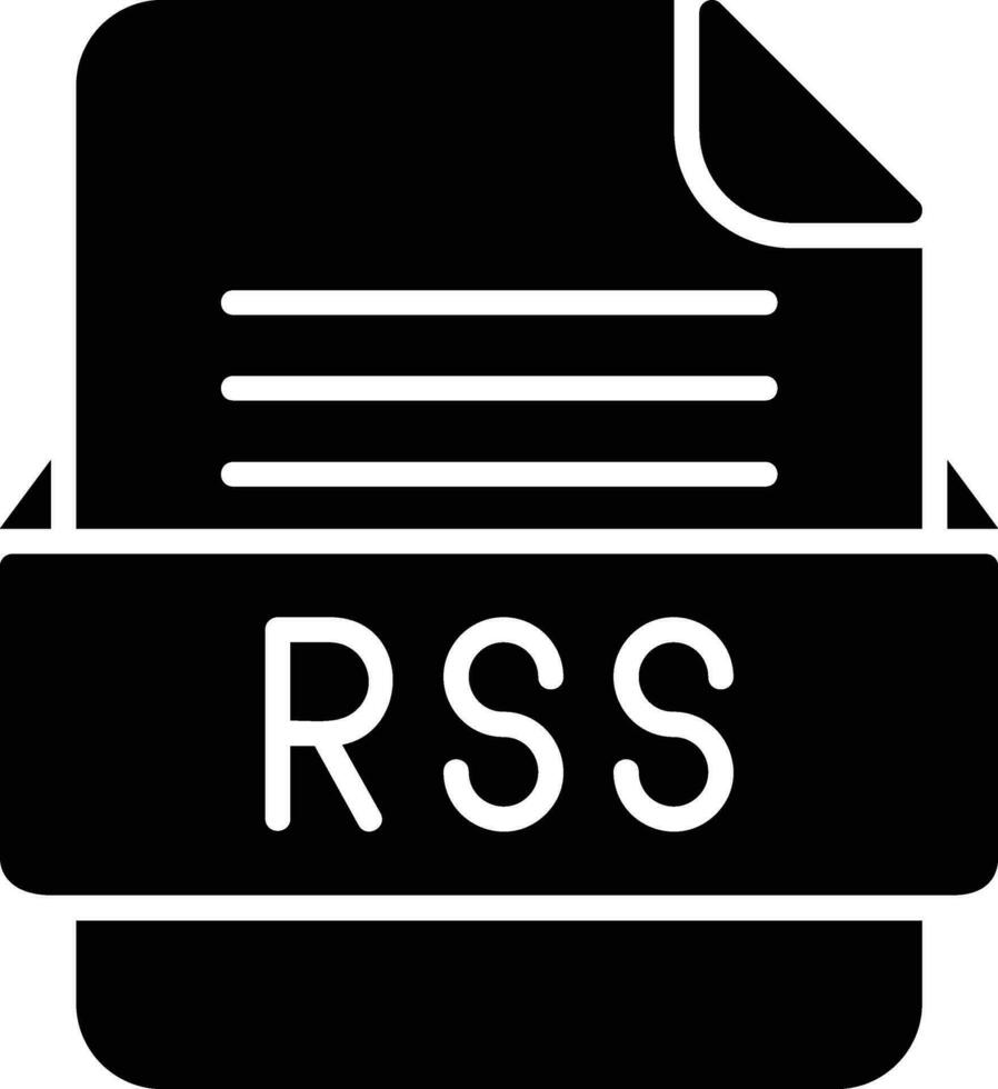 rss file formato linea icona vettore