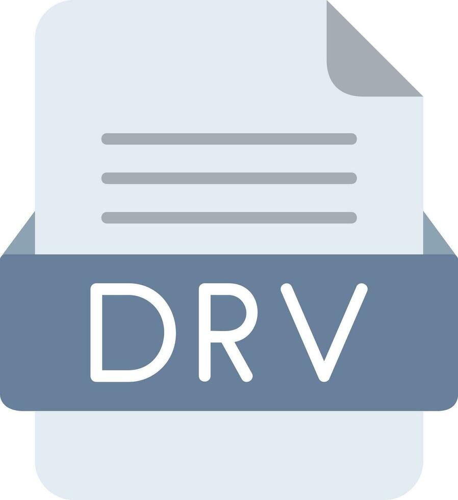 drv file formato linea icona vettore