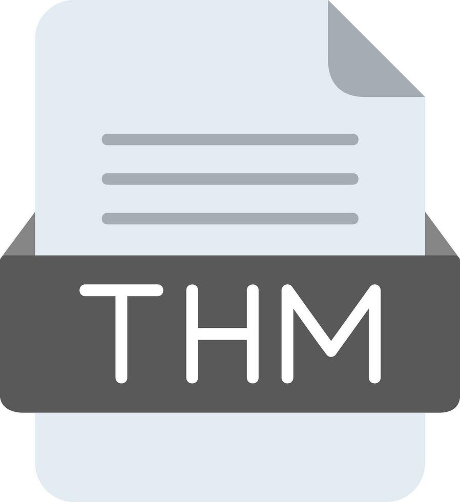 thm file formato linea icona vettore