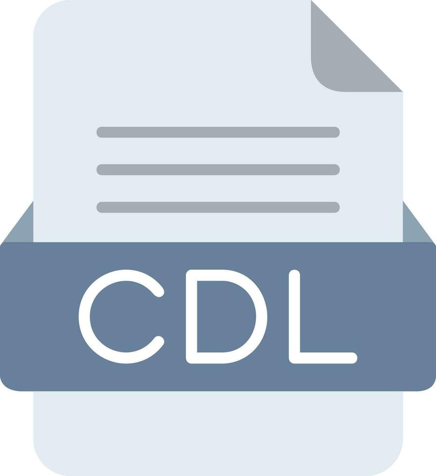 cdl file formato linea icona vettore