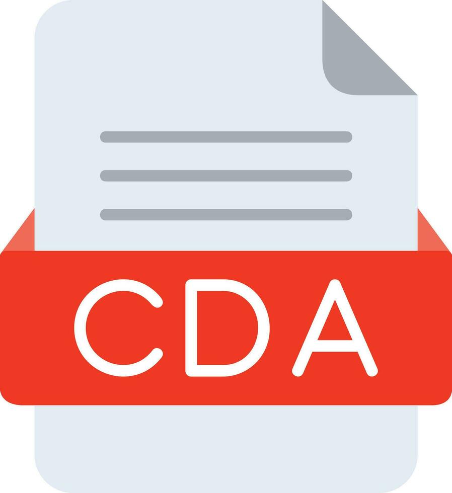 cda file formato linea icona vettore