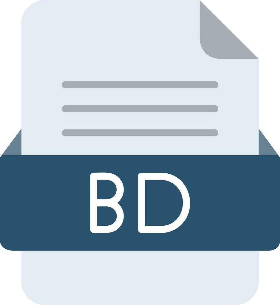 bd file formato linea icona vettore