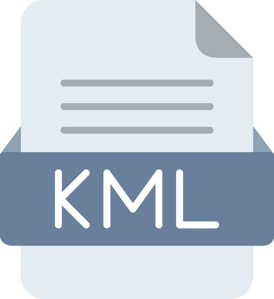 kml file formato linea icona vettore