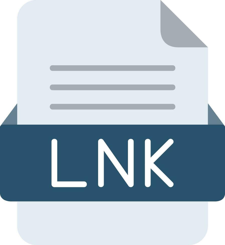 lnk file formato linea icona vettore