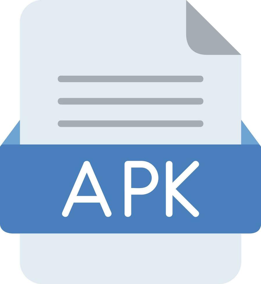 apk file formato linea icona vettore
