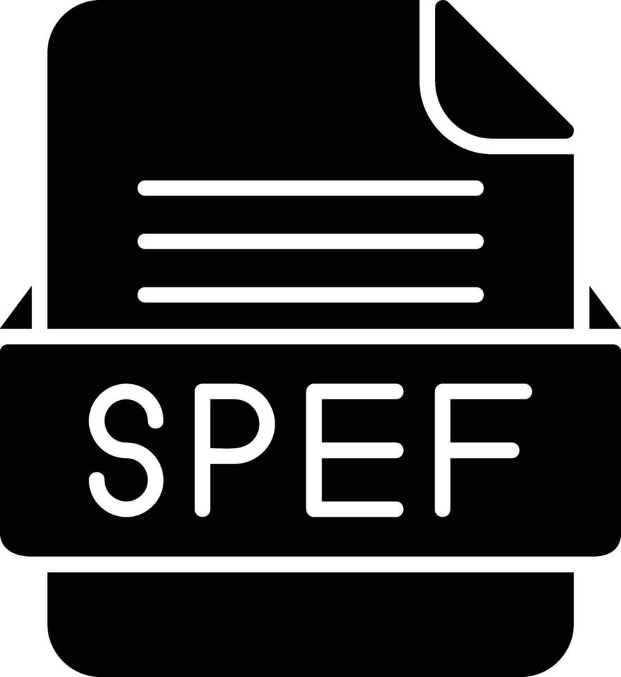 spef file formato linea icona vettore
