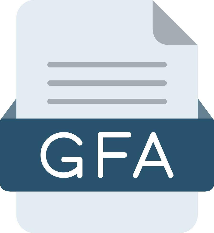 gfa file formato linea icona vettore