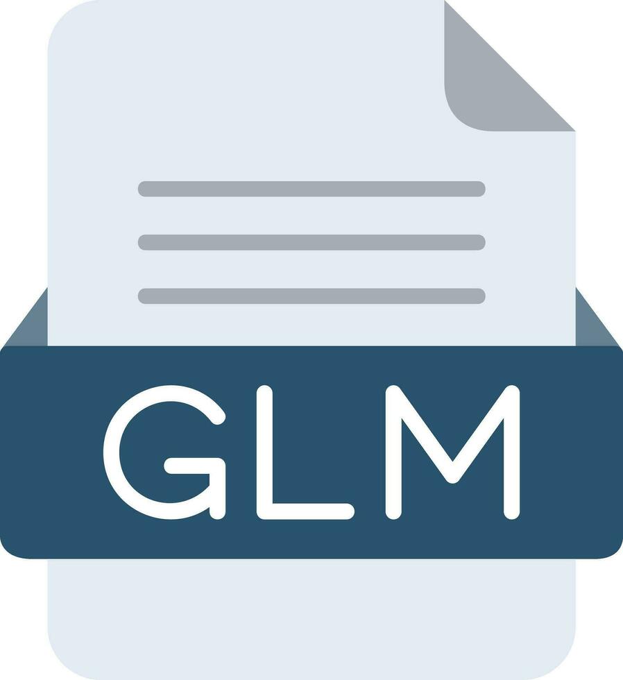 glm file formato linea icona vettore