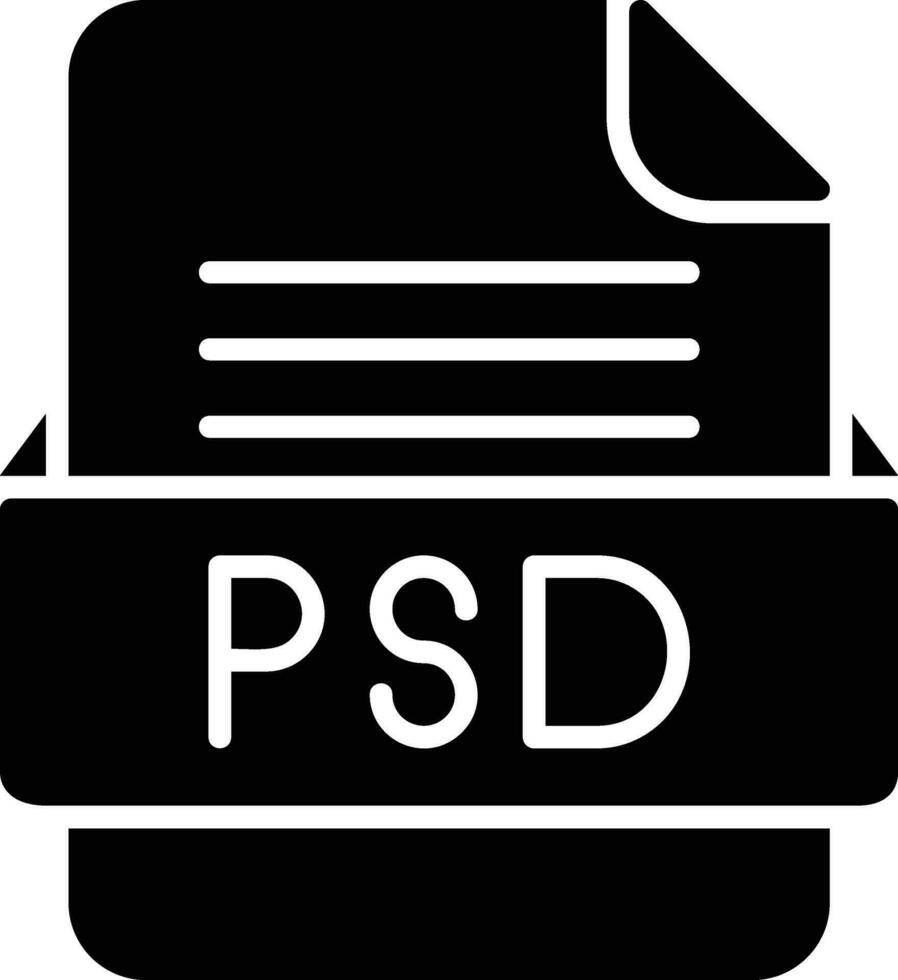 PSD file formato linea icona vettore