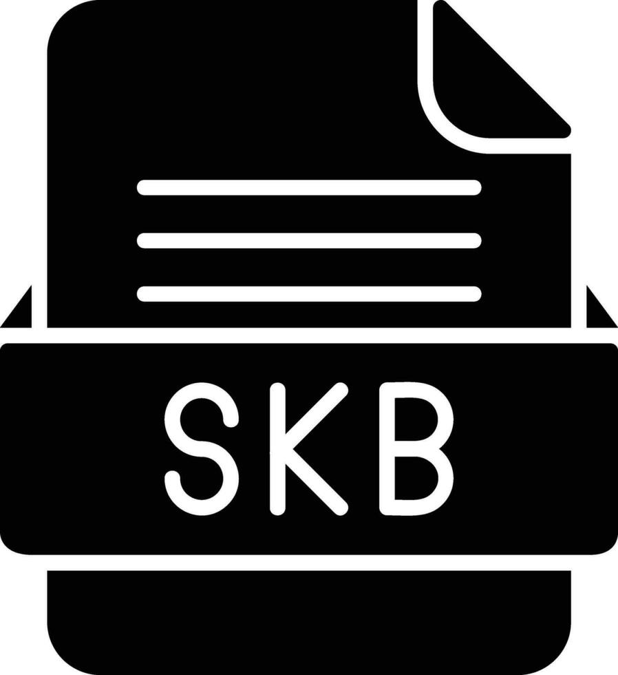 skb file formato linea icona vettore