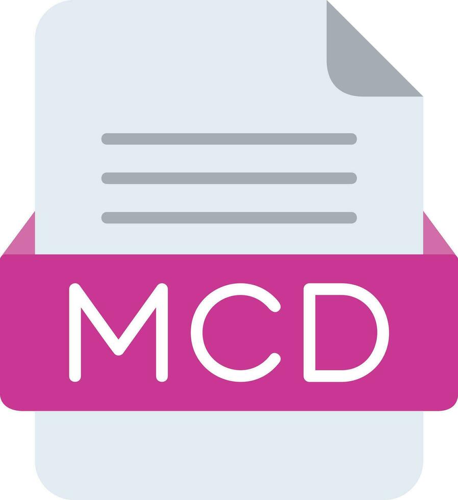 mcd file formato linea icona vettore