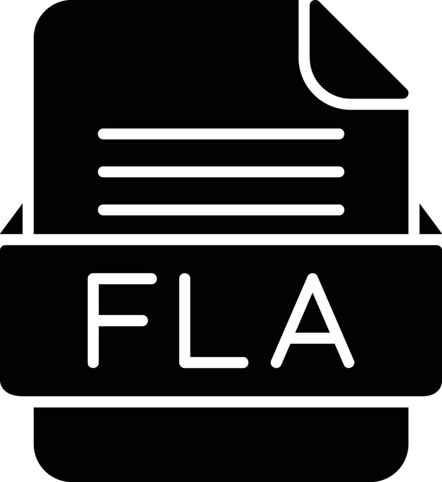 fla file formato linea icona vettore